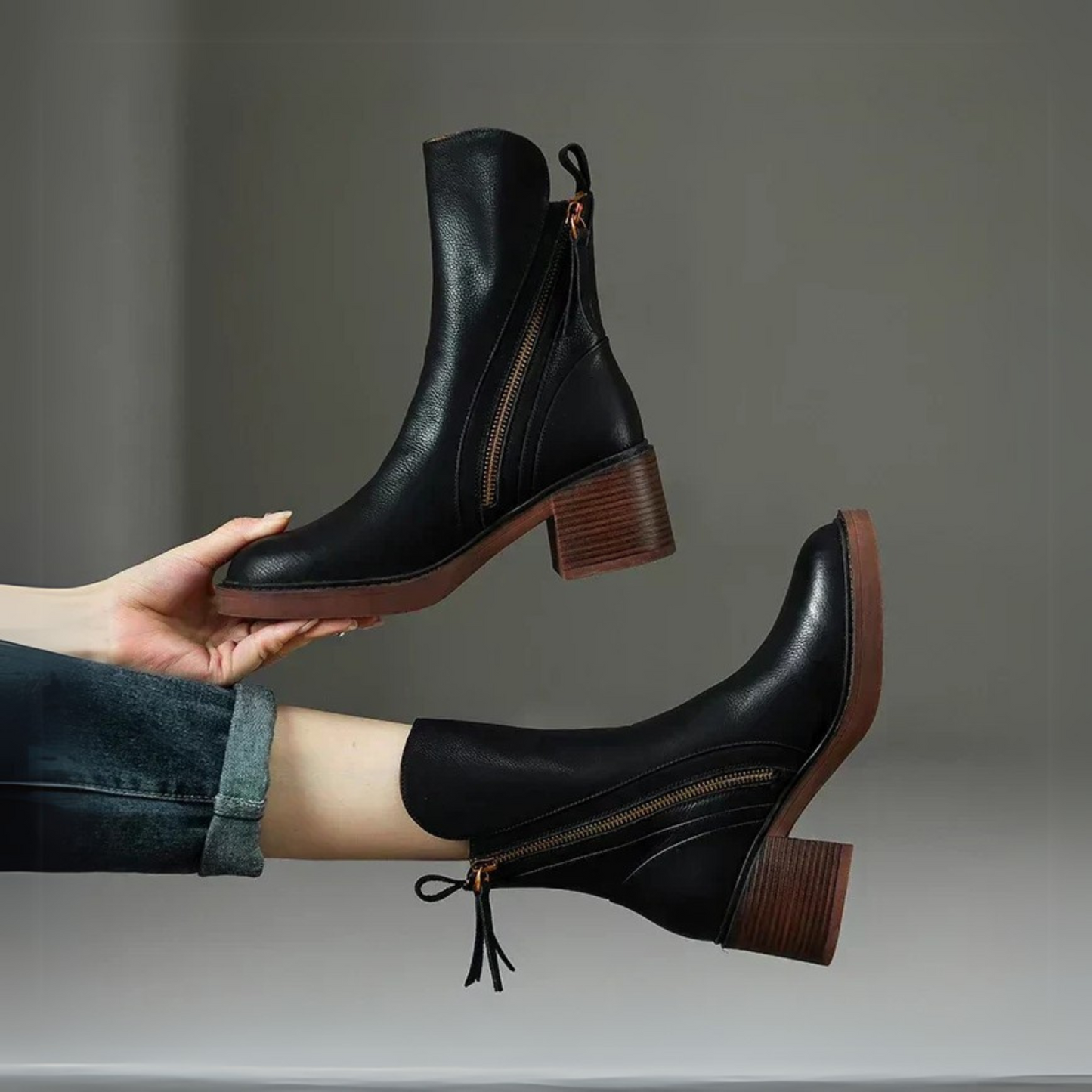 Sienna Leather Ankle Boots