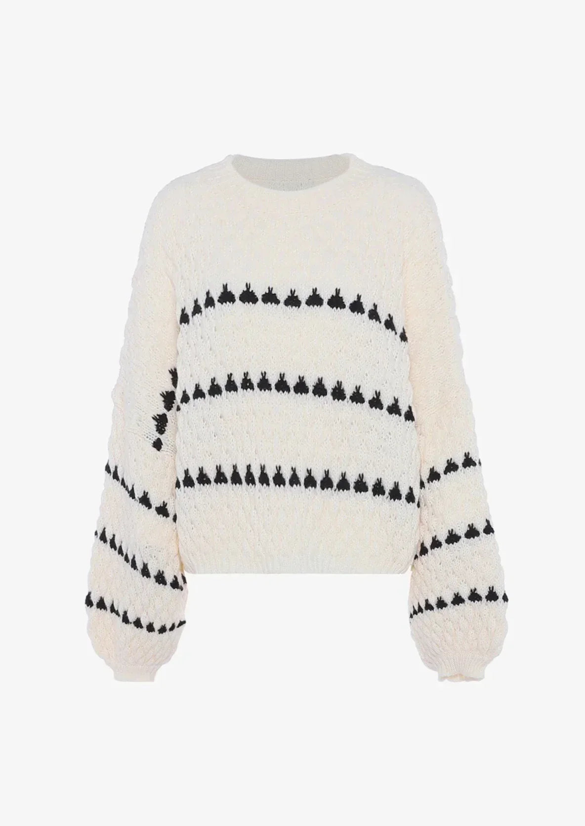 Soraya - Puff Sleeves Pull-Over Sweater