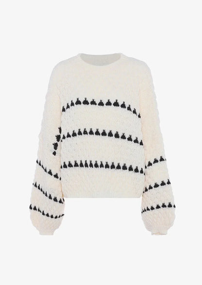 Soraya - Puff Sleeves Pull-Over Sweater