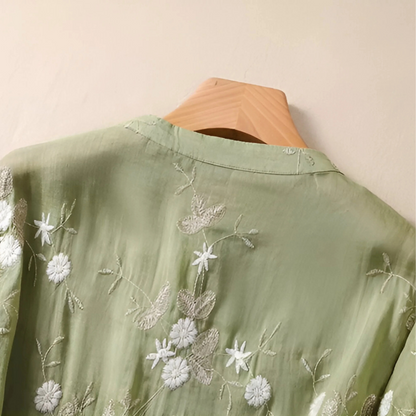 Mila Embroidered Cotton Top