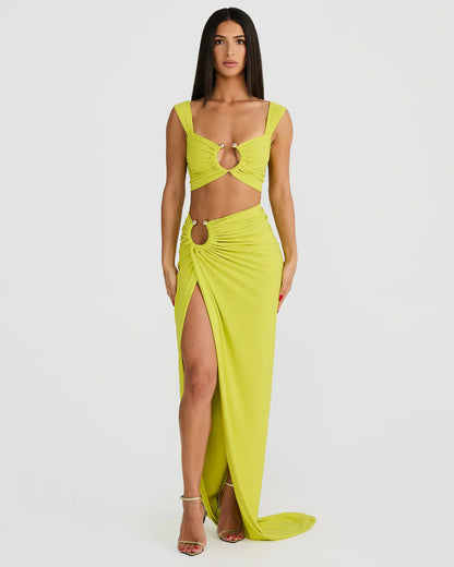 Alarice - Cut-Out Maxi Skirt Set