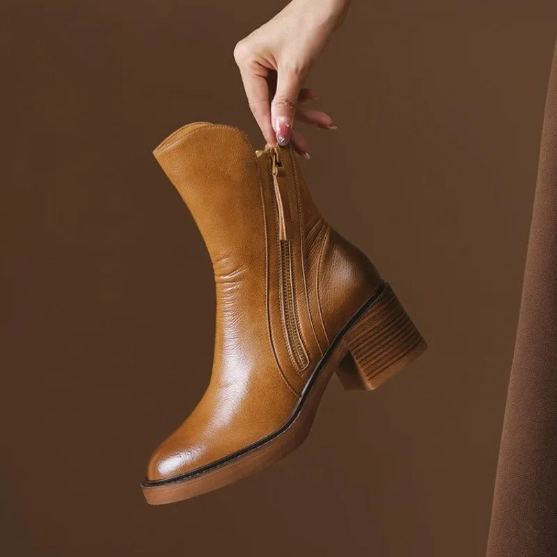 Sienna Leather Ankle Boots